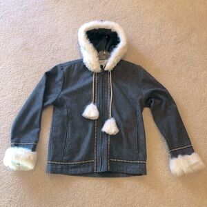 NWOT Girl Star wool blend jacket.